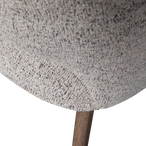 Murat eetkamerstoel naturel met houten poot bruin