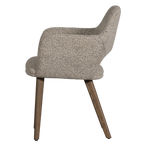 Murat eetkamerstoel naturel met houten poot bruin