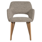 Murat eetkamerstoel naturel met houten poot naturel