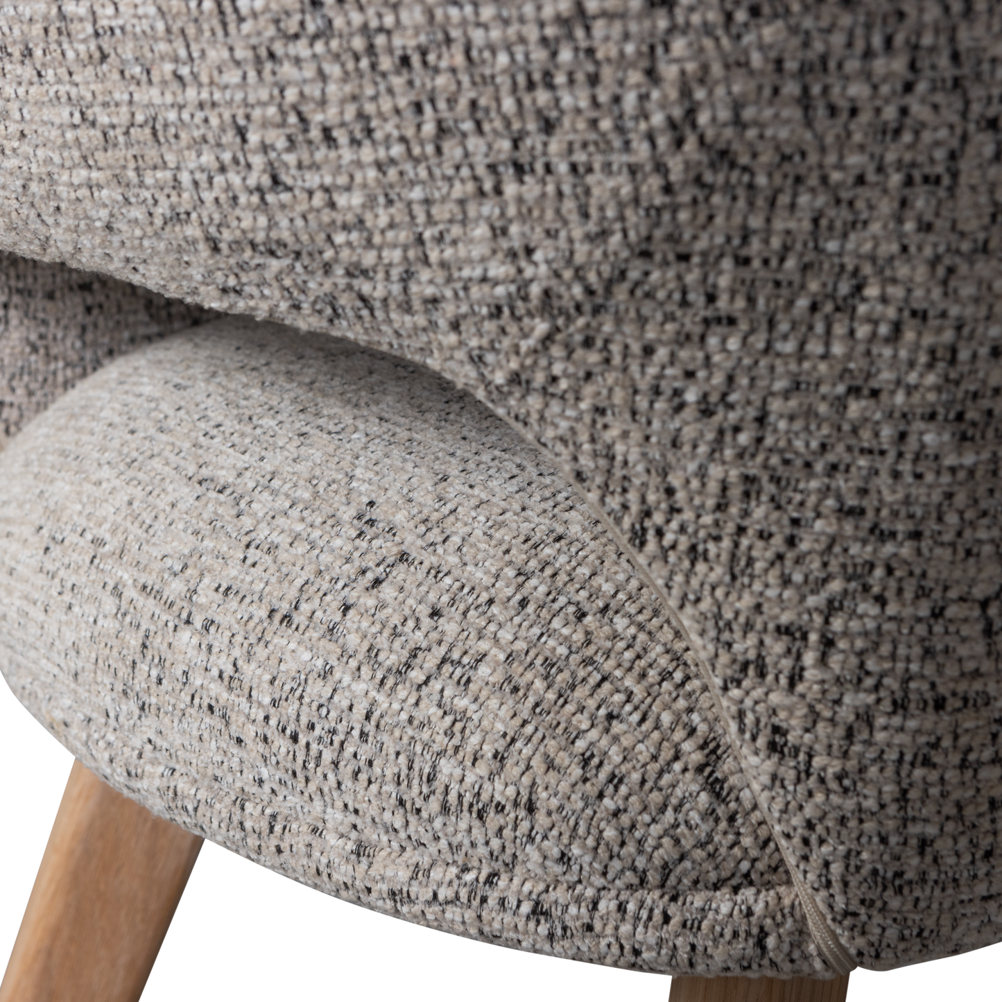 Murat eetkamerstoel naturel met houten poot naturel