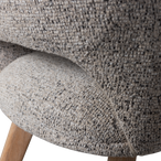 Murat eetkamerstoel naturel met houten poot naturel