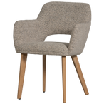 Murat eetkamerstoel naturel met houten poot naturel