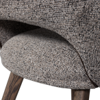 Murat eetkamerstoel taupe met houten poot bruin