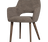 Murat eetkamerstoel taupe met houten poot bruin