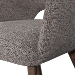 Murat eetkamerstoel taupe met houten poot bruin