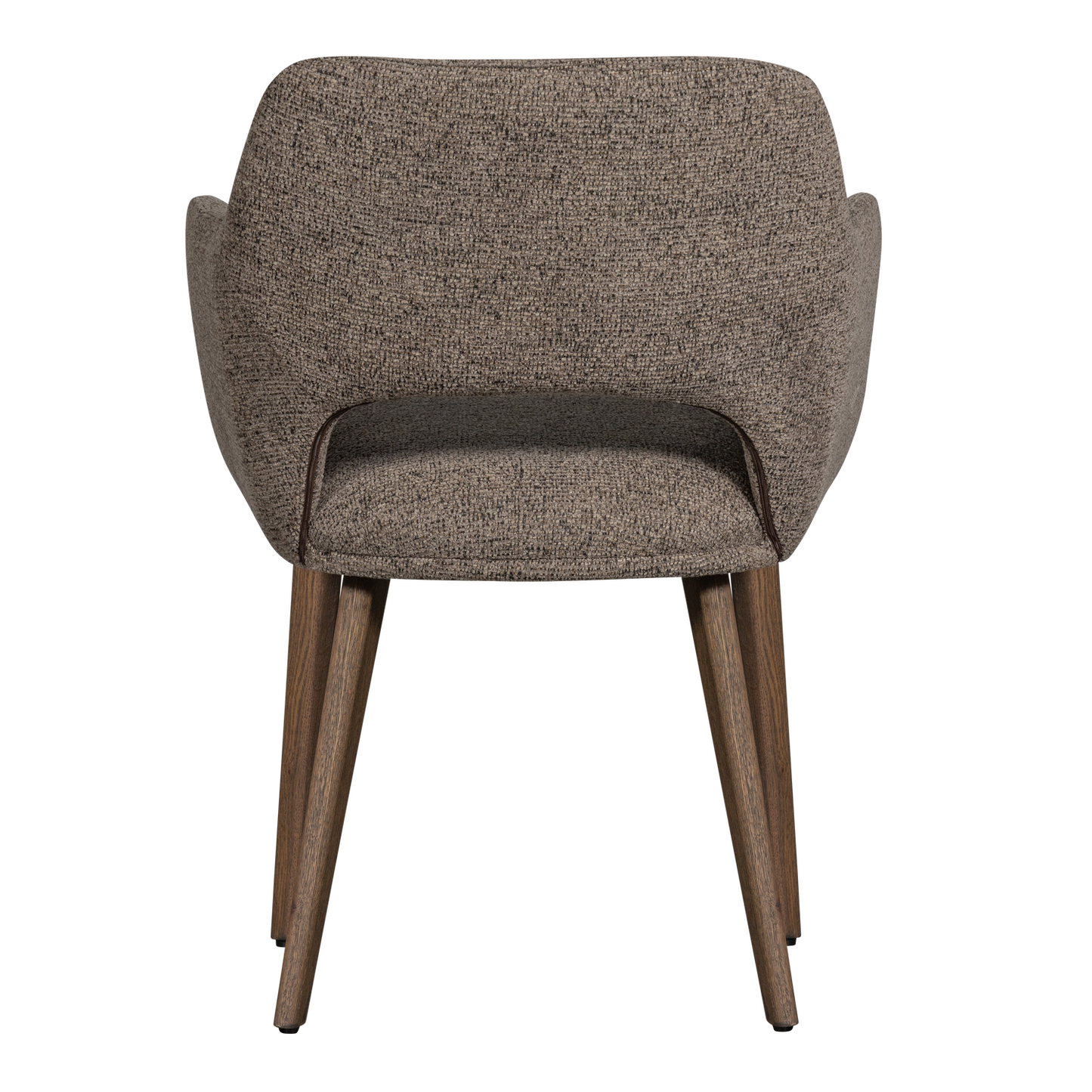 Murat eetkamerstoel taupe met houten poot bruin