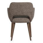 Murat eetkamerstoel taupe met houten poot bruin