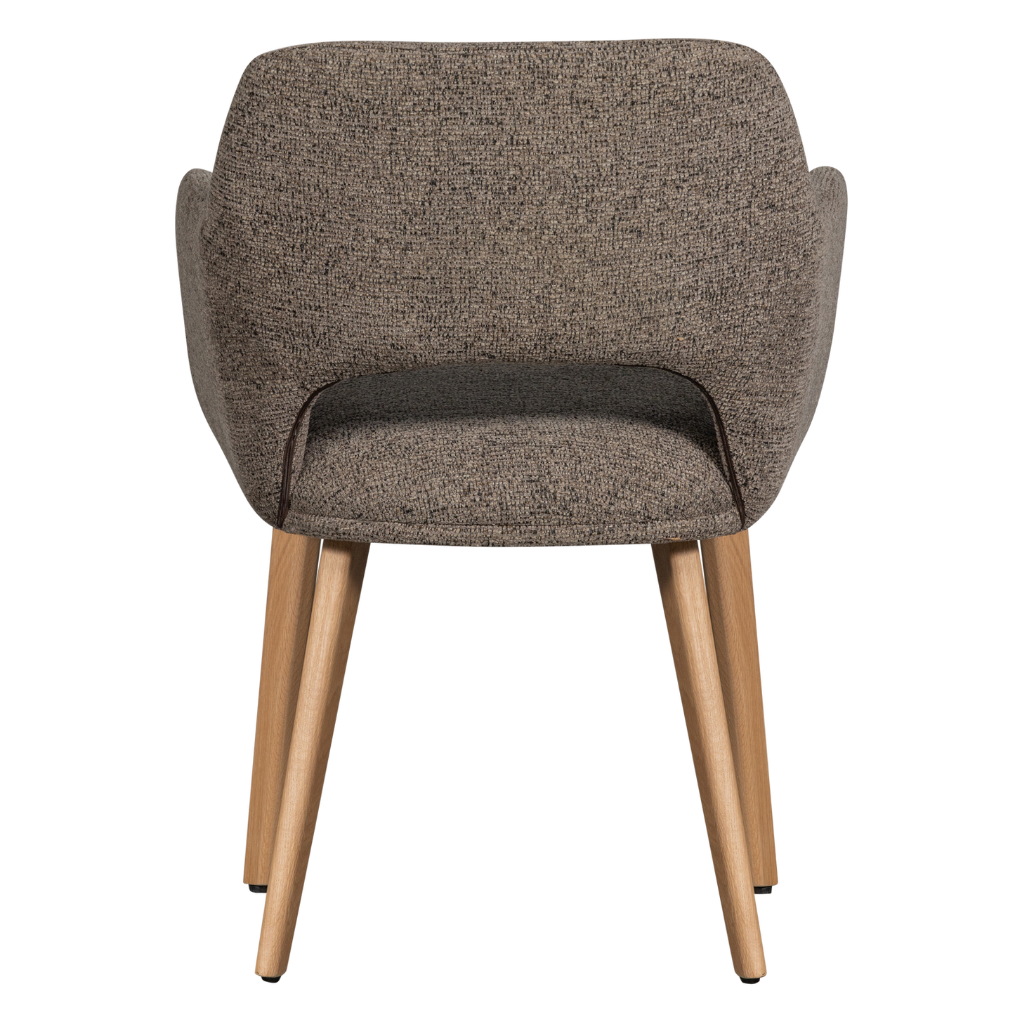 Murat eetkamerstoel taupe met houten poot naturel