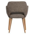 Murat eetkamerstoel taupe met houten poot naturel