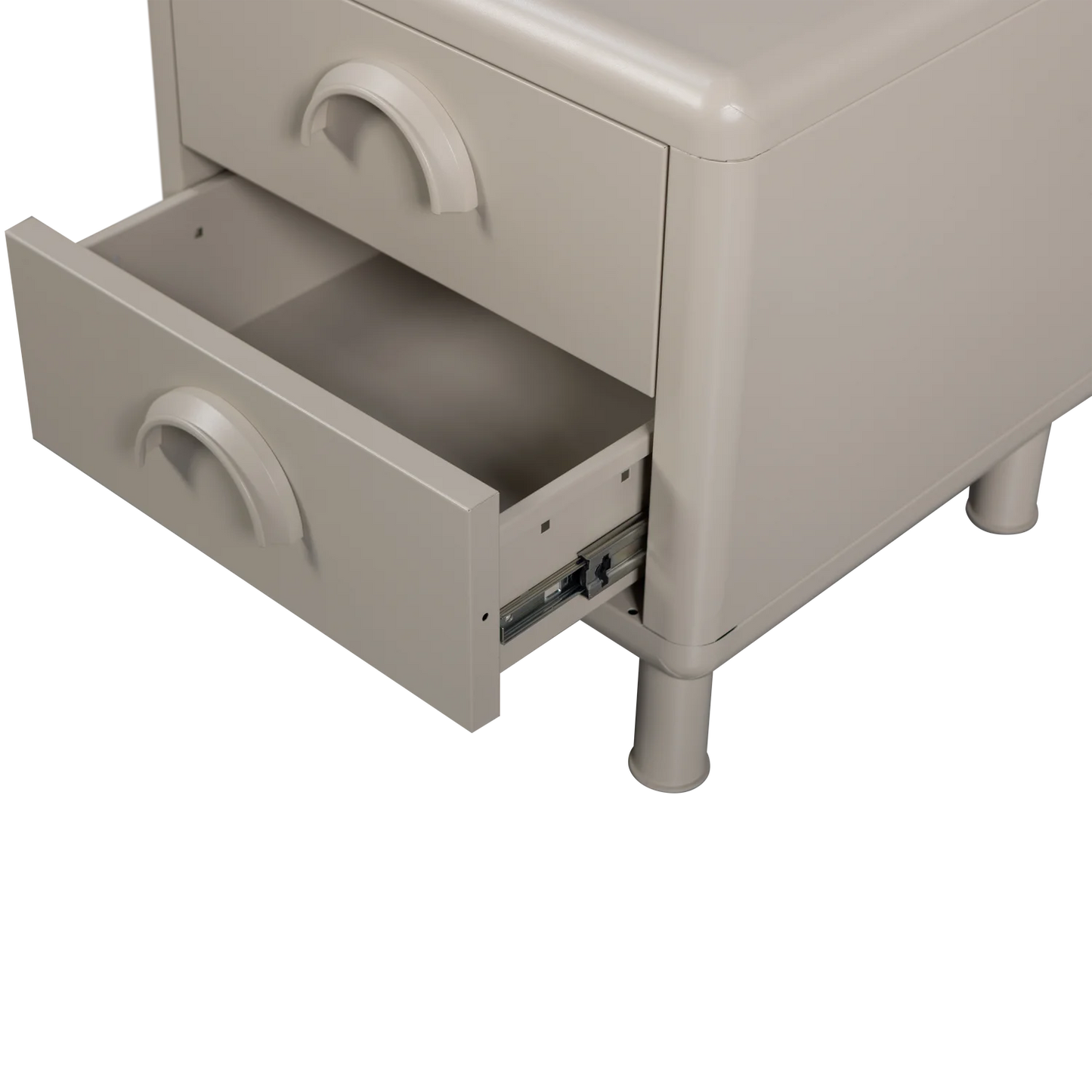 Rune ladekast/nachtkastje 2 lades metaal zand