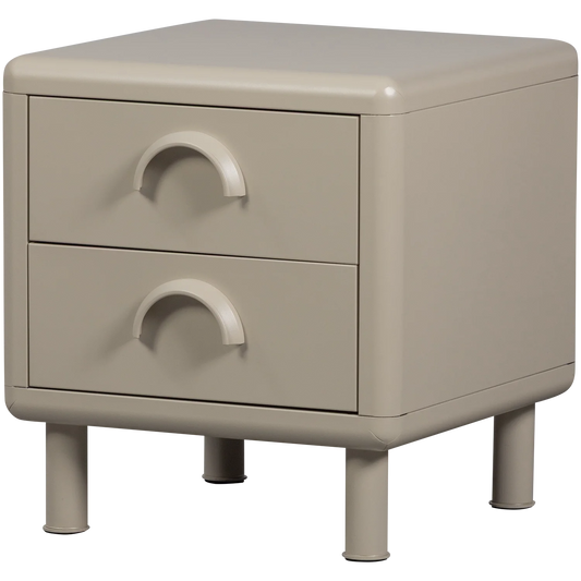 Rune ladekast/nachtkastje 2 lades metaal zand