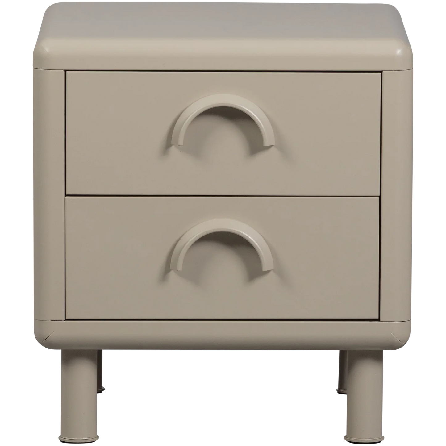 Rune ladekast/nachtkastje 2 lades metaal zand