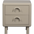 Rune ladekast/nachtkastje 2 lades metaal zand