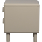 Rune ladekast/nachtkastje 2 lades metaal zand