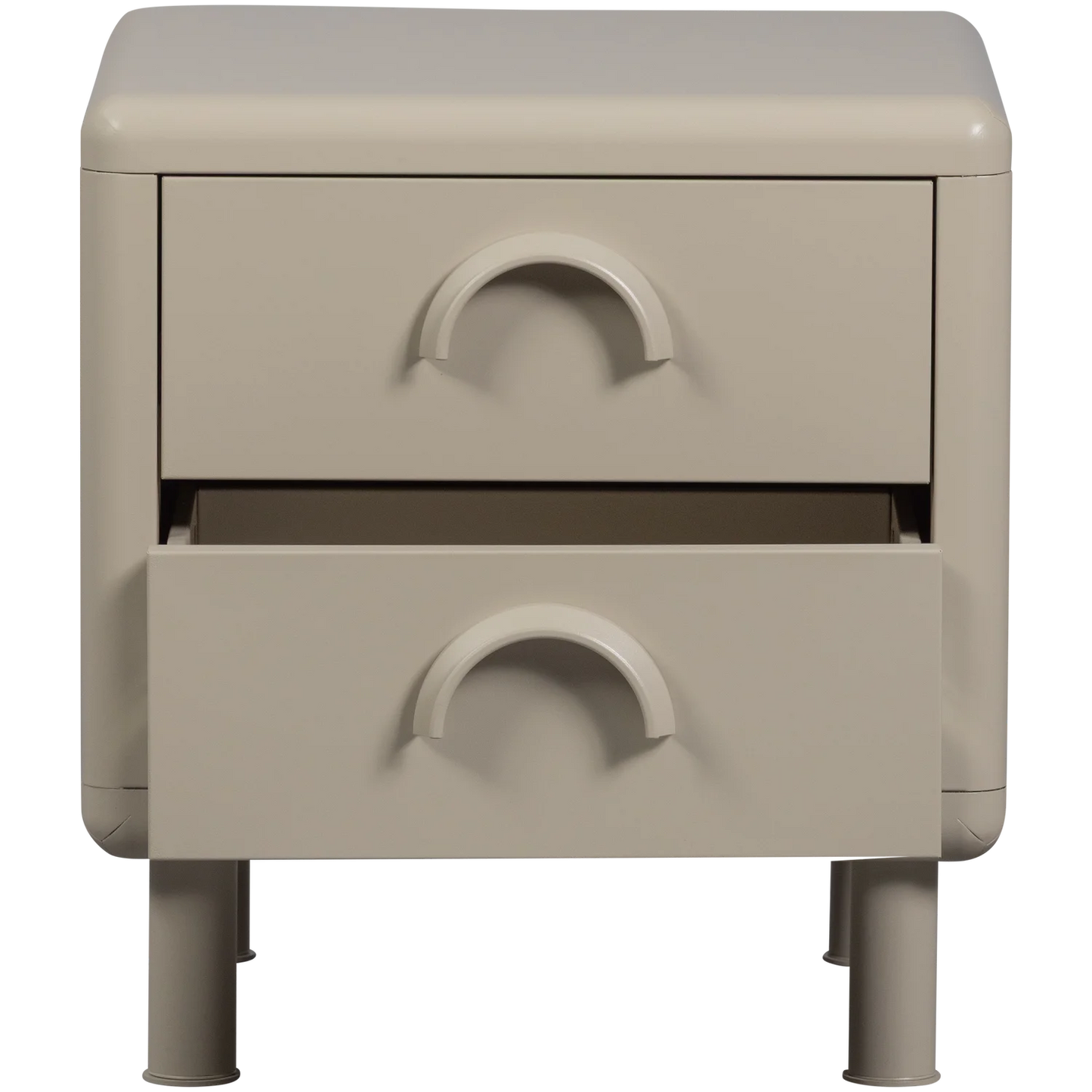 Rune ladekast/nachtkastje 2 lades metaal zand