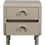 Rune ladekast/nachtkastje 2 lades metaal zand