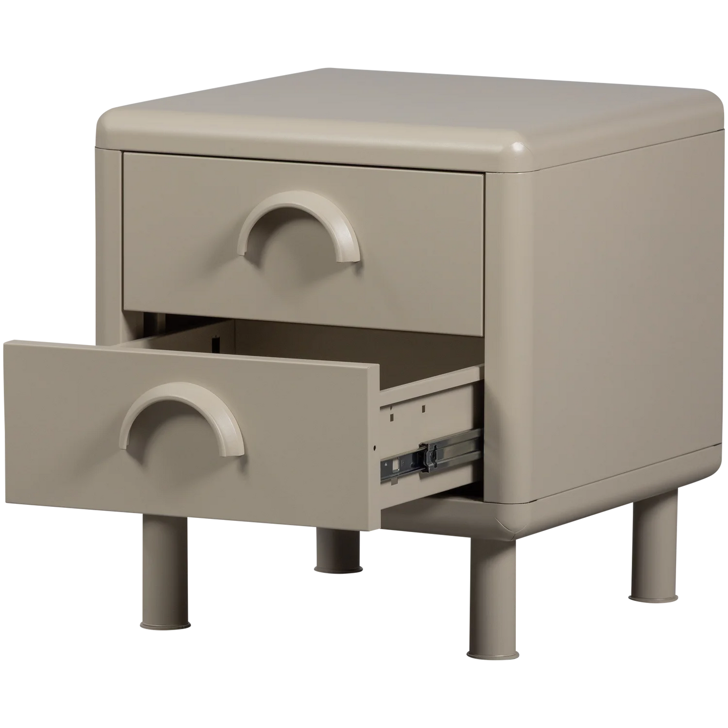 Rune ladekast/nachtkastje 2 lades metaal zand