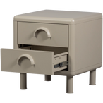 Rune ladekast/nachtkastje 2 lades metaal zand