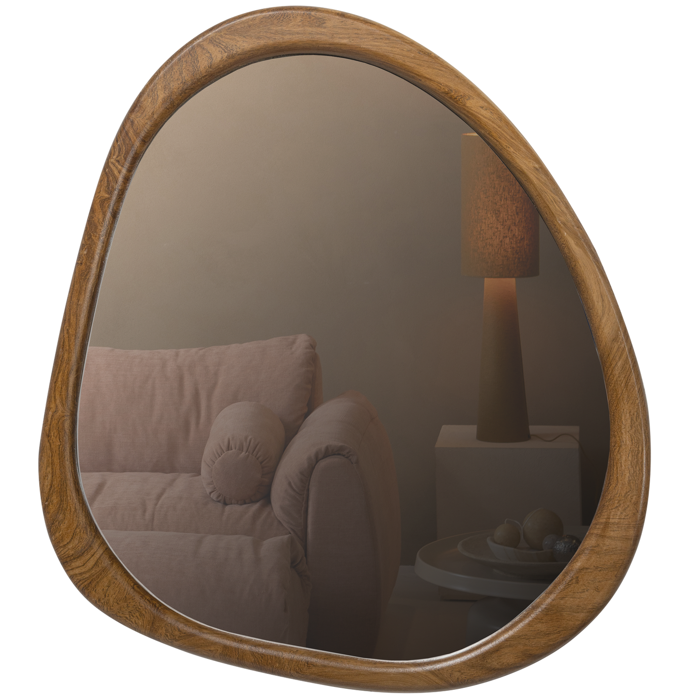 Leif spiegel hout naturel 48x44cm