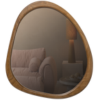 Leif spiegel hout naturel 48x44cm