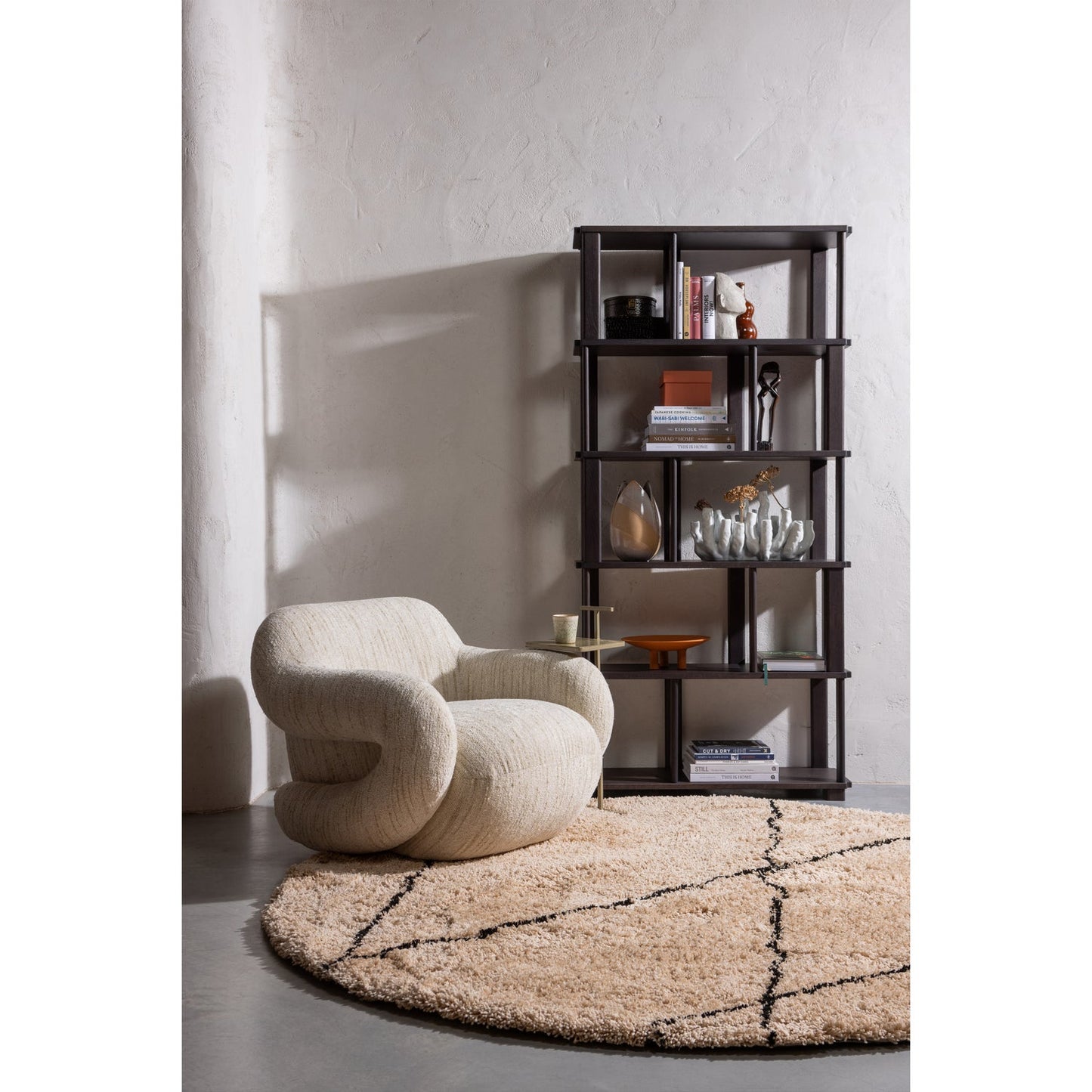 Folke fauteuil chenille naturel melange