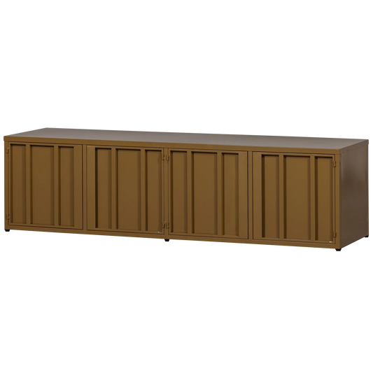 Level tv-meubel metaal honinggeel 44x160cm