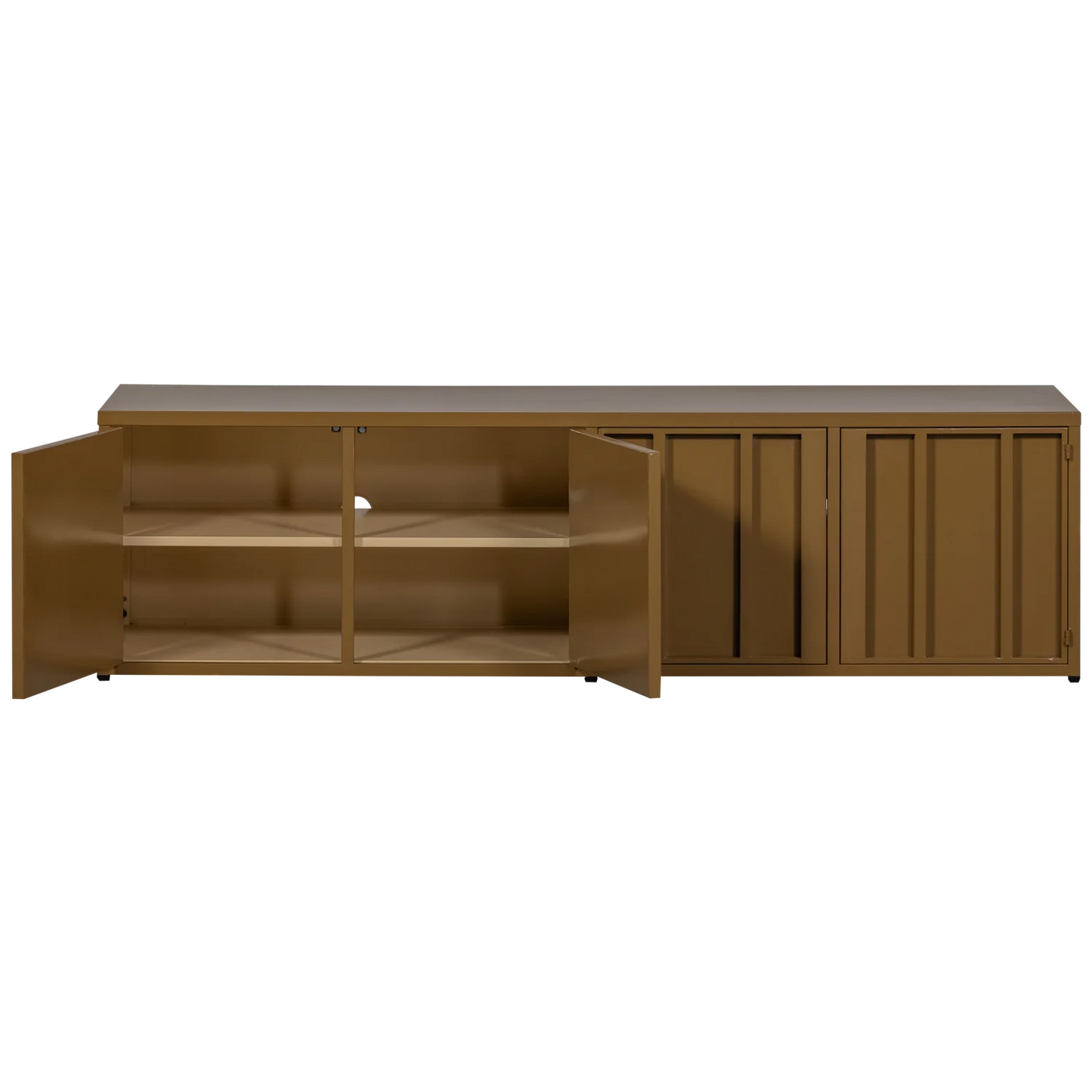 Level tv-meubel metaal honinggeel 44x160cm