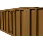 Level tv-meubel metaal honinggeel 44x160cm