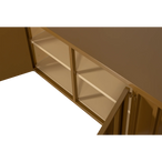 Level tv-meubel metaal honinggeel 44x160cm