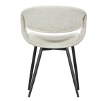 Yossi eetkamerstoel naturel met metalen poot zwart