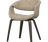 Yossi eetkamerstoel zand met houten poot donkerbruin