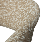 Yossi eetkamerstoel zand met houten poot donkerbruin