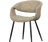 Yossi eetkamerstoel zand met metalen poot zwart