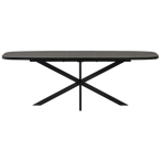 Arros eettafel uitschuifbaar 180-220x90 cm mdf zwart