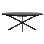 Arros eettafel uitschuifbaar 180-220x90 cm mdf zwart