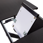 Arros eettafel uitschuifbaar 180-220x90 cm mdf zwart