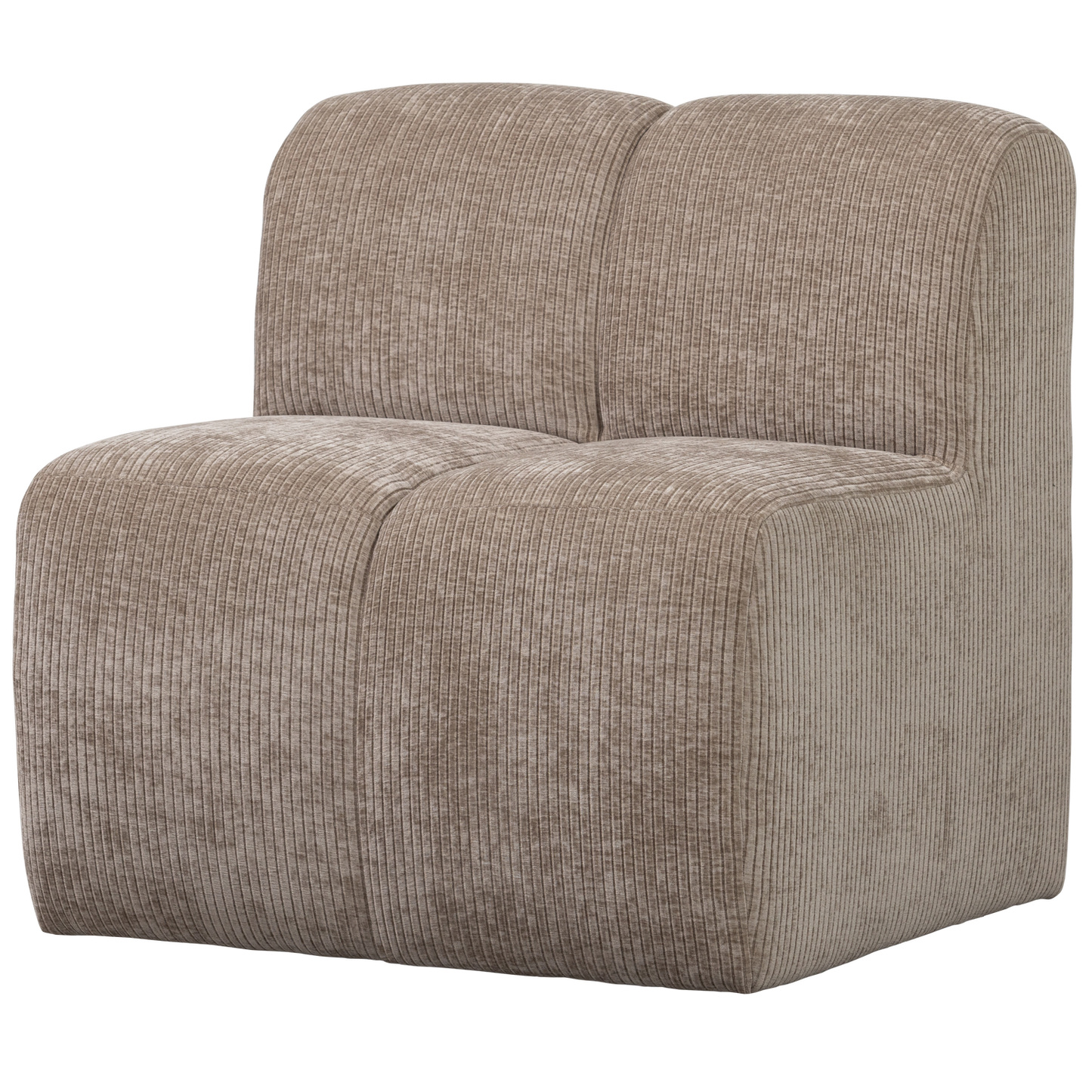 Mojo eetbankje 84cm met rugleuning ribstof donkerzand