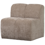 Mojo eetbankje 84cm met rugleuning ribstof donkerzand