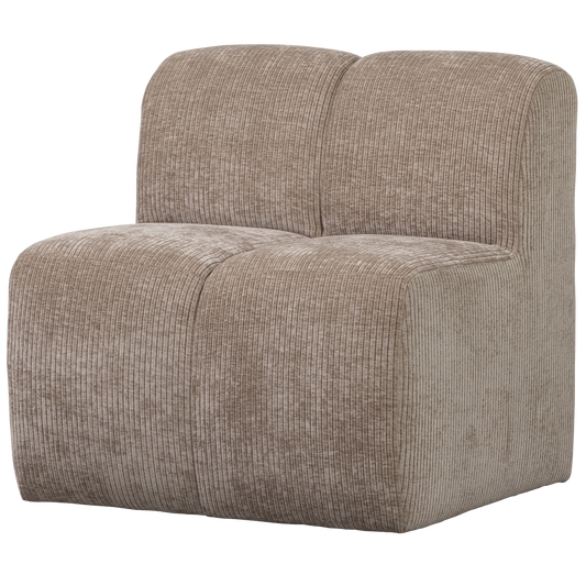 Mojo eetbankje 84cm met rugleuning ribstof donkerzand