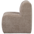 Mojo eetbankje 84cm met rugleuning ribstof donkerzand