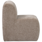 Mojo eetbankje 84cm met rugleuning ribstof donkerzand