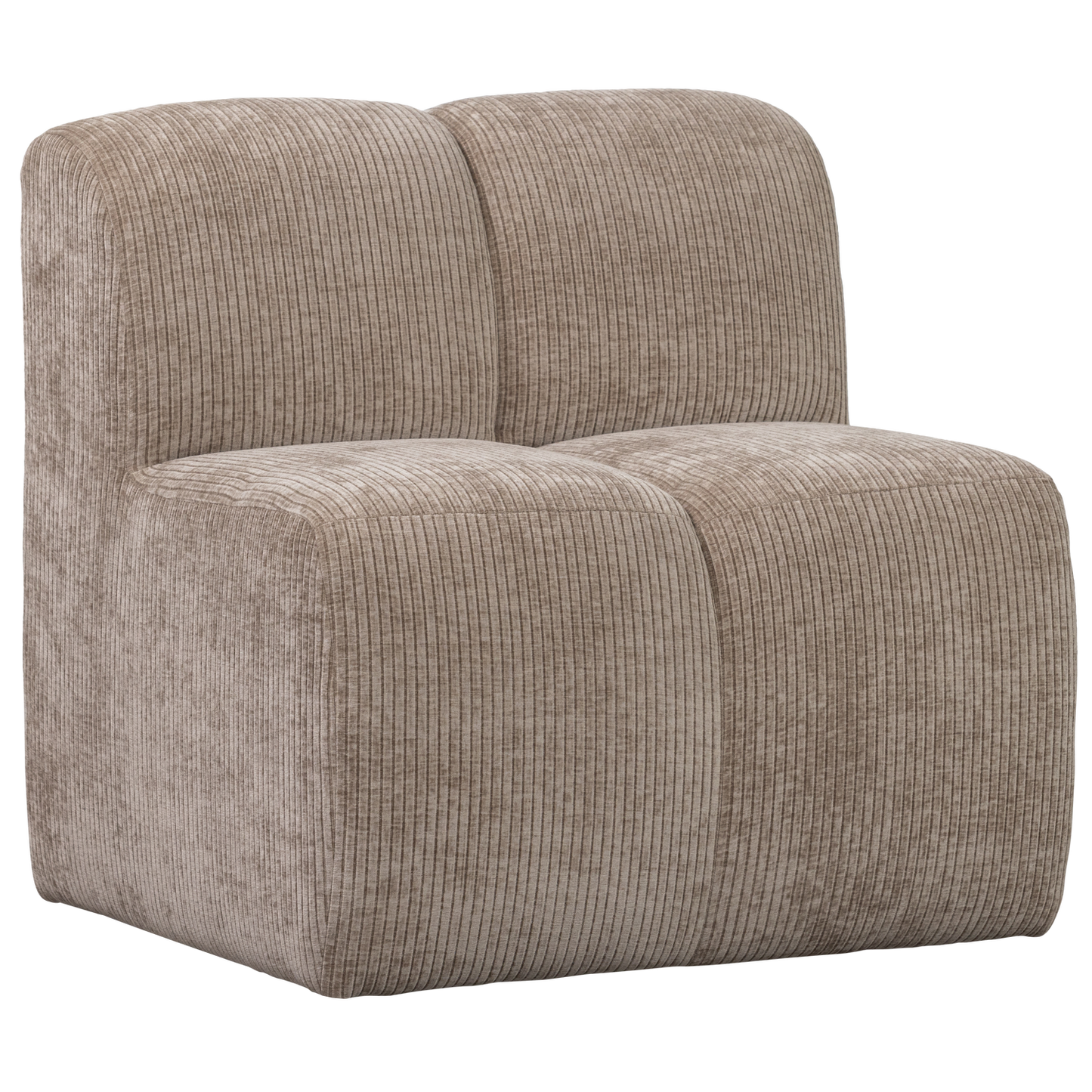 Mojo eetbankje 84cm met rugleuning ribstof donkerzand