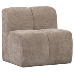 Mojo eetbankje 84cm met rugleuning ribstof donkerzand