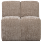 Mojo eetbankje 84cm met rugleuning ribstof donkerzand