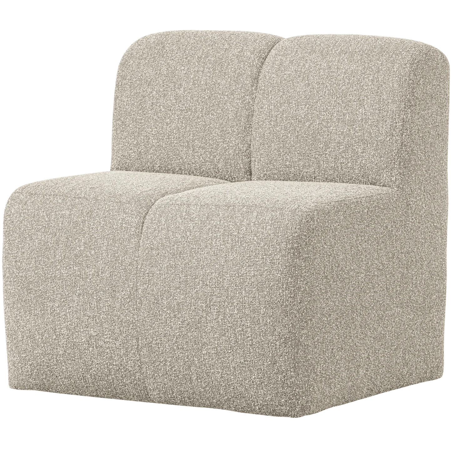 Mojo eetbankje 84 cm met rugleuning bouclé beige melange