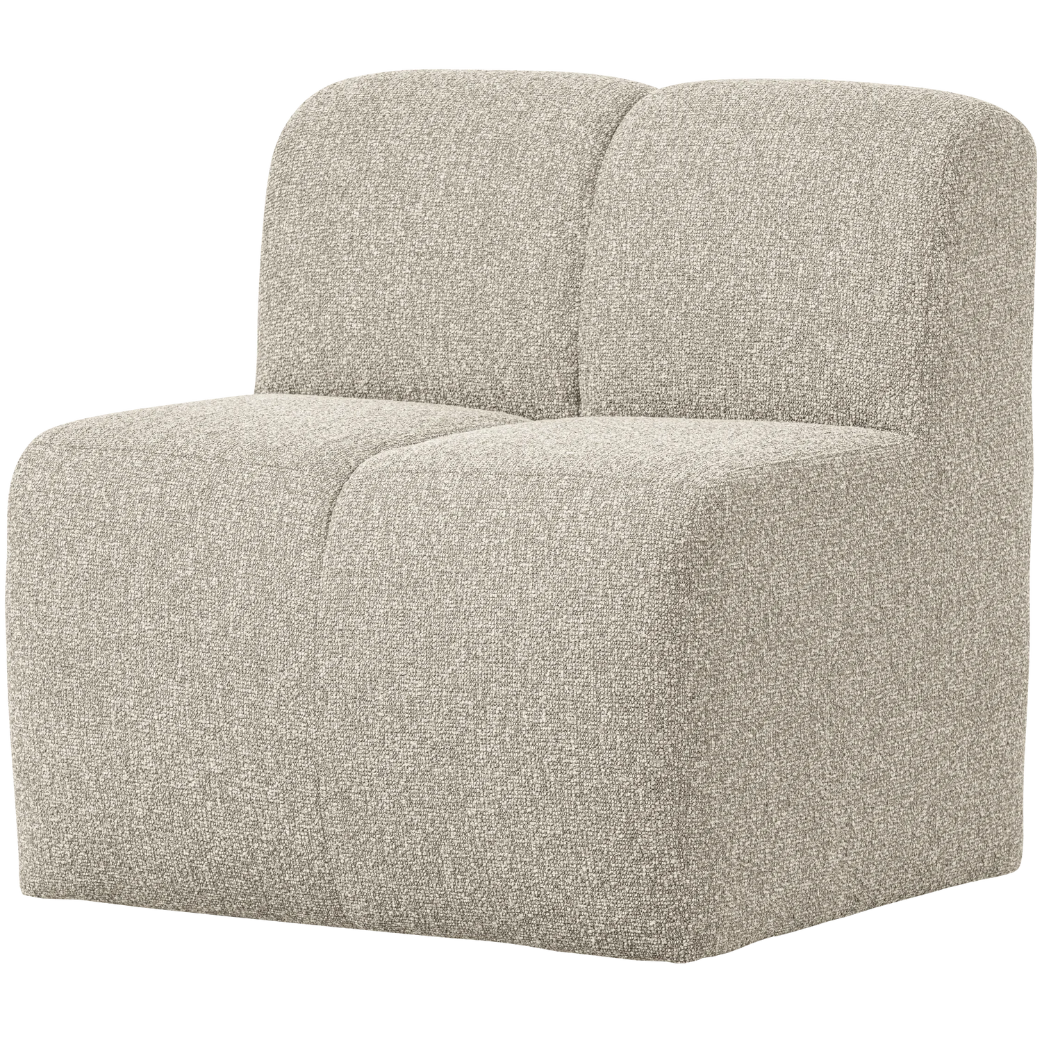 Mojo eetbankje 84 cm met rugleuning bouclé beige melange