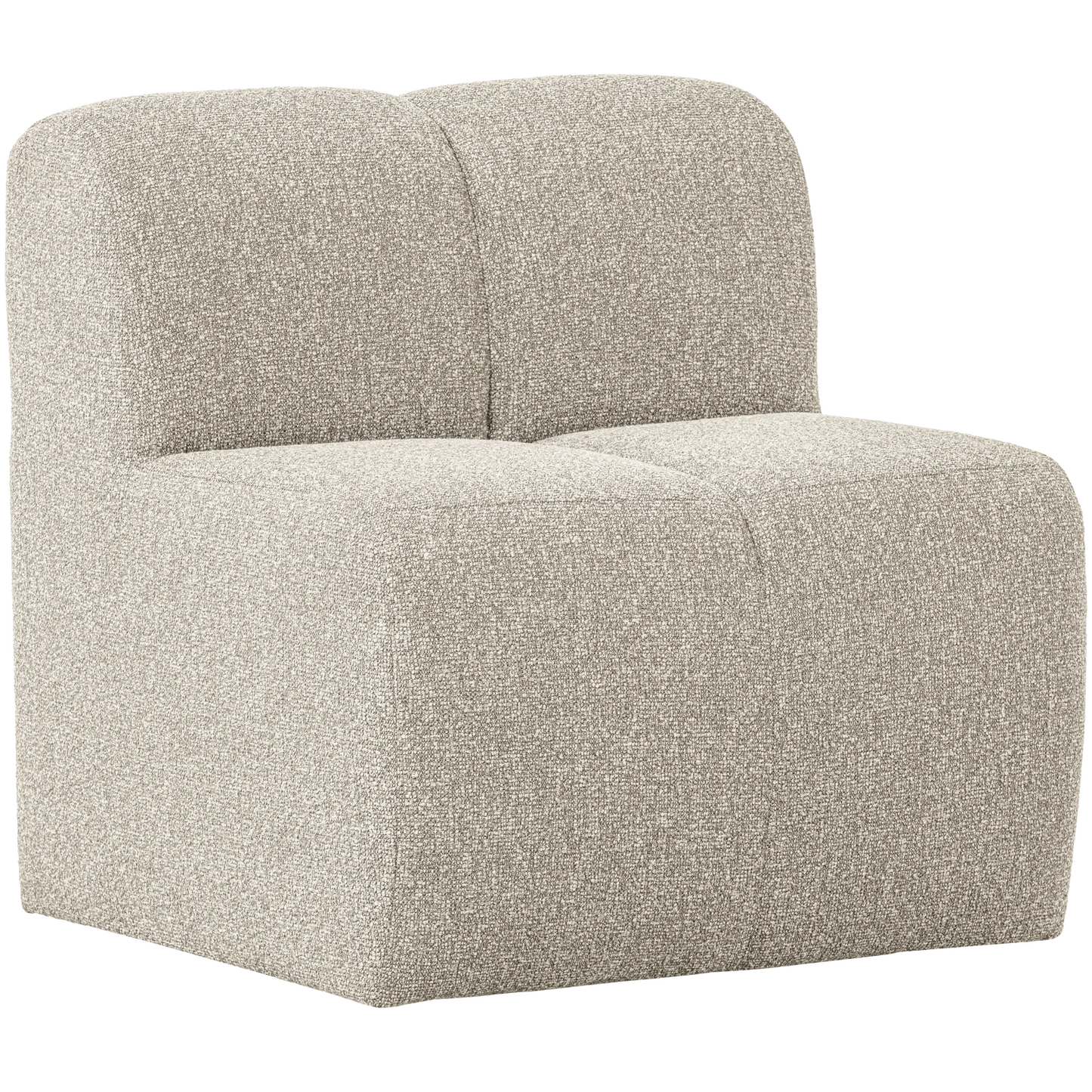 Mojo eetbankje 84 cm met rugleuning bouclé beige melange