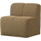 Mojo eetbankje 84cm met rugleuning bouclé geel/bruin melange