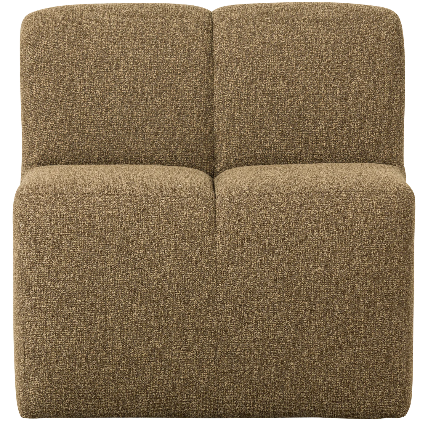 Mojo eetbankje 84cm met rugleuning bouclé geel/bruin melange