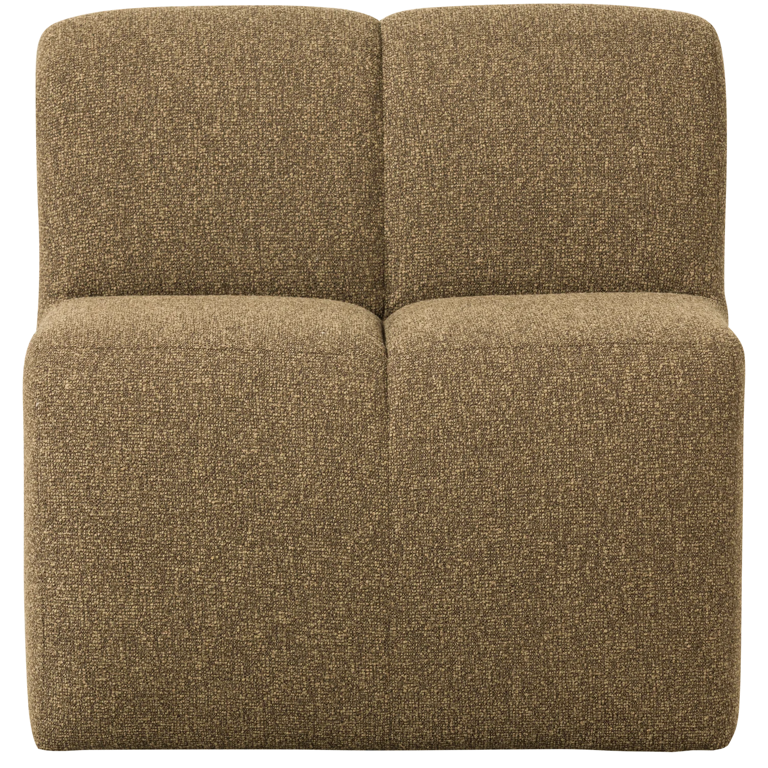 Mojo eetbankje 84cm met rugleuning bouclé geel/bruin melange